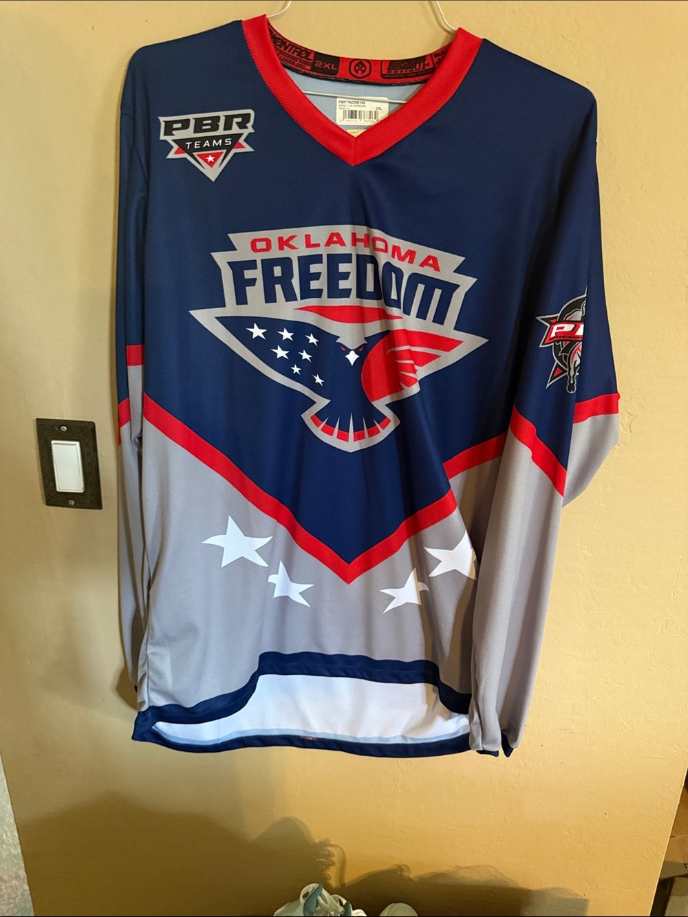 Oklahoma Freedom Men's Navy & Gray Jersey - PBR Teams